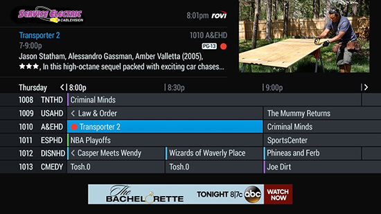 A28 DVR TV Listings by Time